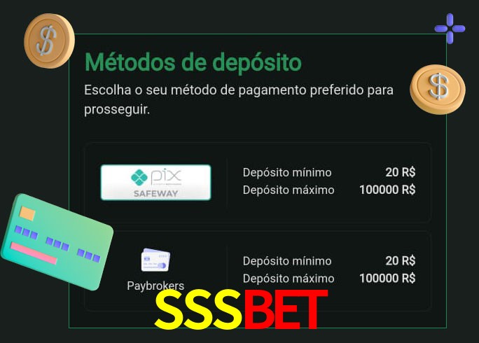 O cassino SSSBET oferece uma grande variedade de métodos de pagamento